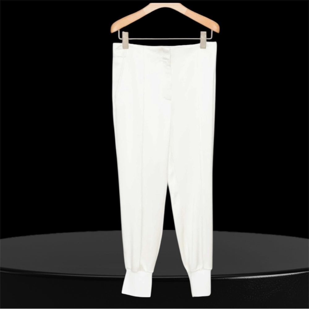 3.1 Phillip Lim Crepe Satin Jogger With Ghost Waistband Ivory size 0 - Picture 2 of 15